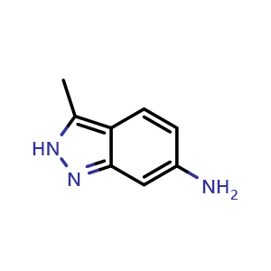 Chemical structure of 3-Methyl-2H-indazol-6-amine , CAS 1252927-42-6, AChemBlock W170611