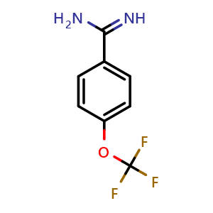 Chemical structure of 4-(trifluoromethoxy)benzimidamide , CAS 313240-72-1, AChemBlock W170645