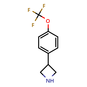 Chemical structure of 3-(4-(trifluoromethoxy)phenyl)azetidine , CAS 1260767-61-0, AChemBlock W170671