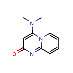 Chemical structure of 4-(dimethylamino)-2H-pyrido[1,2-a]pyrimidin-2-one , CAS 84323-06-8, AChemBlock W170709