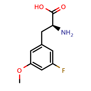 Chemical structure of 3-Fluoro-5-methoxy-L-phenylalanine , CAS 1269987-09-8, AChemBlock W170743