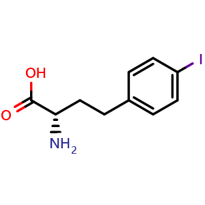 Chemical structure of 4-Iodo-L-homophenylalanine , CAS 2350205-67-1, AChemBlock W170744