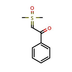 Chemical structure of 2-(Dimethyl (oxo)-Î»6-sulfanylidene)-1-phenylethan-1-one , CAS 20718-17-6, AChemBlock W170753