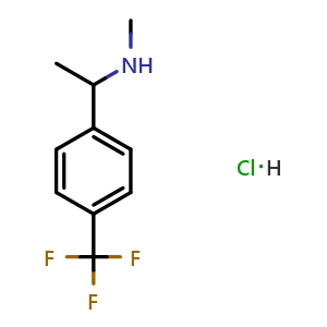 Chemical structure of methyl((1-[4-(trifluoromethyl)phenyl]ethyl))amine hydrochloride , CAS 2551115-26-3, AChemBlock W170765
