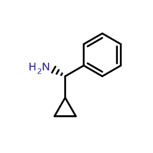 Chemical structure of [(S)-cyclopropyl(phenyl)methyl]amine , CAS 321863-61-0, AChemBlock W170775