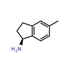 Chemical structure of (S)-5-methyl-indan-1-ylamine , CAS 1213031-45-8, AChemBlock W170776