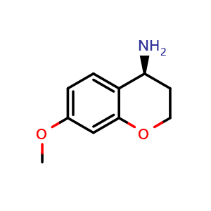 Chemical structure of (4s)-7-methoxy-3,4-dihydro-2h-1-benzopyran-4-amine , CAS 1213341-19-5, AChemBlock W170781