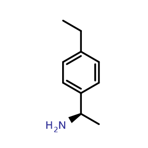 Chemical structure of (1R)-1-(4-ethylphenyl)ethanamine , CAS 292068-37-2, AChemBlock W170817