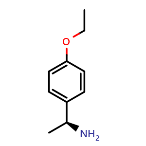 Chemical structure of (1S)-1-(4-ethoxyphenyl)ethan-1-amine , CAS 1108684-07-6, AChemBlock W170821