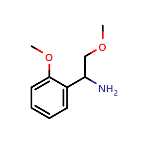 Chemical structure of 2-Methoxy-1-(2-methoxyphenyl)ethan-1-amine , CAS 953900-53-3, AChemBlock W170824