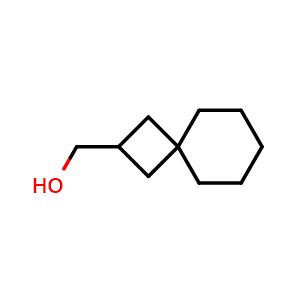 Chemical structure of spiro[3.5]nonan-2-ylmethanol , CAS 1363360-05-7, AChemBlock W170851