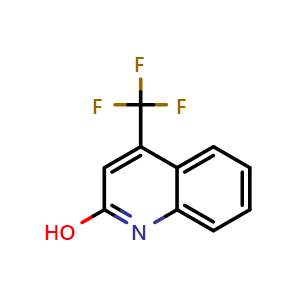 Chemical structure of 4-(trifluoromethyl)quinolin-2-ol , CAS 25199-84-2, AChemBlock W170892