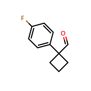 Chemical structure of 1-(4-Fluorophenyl)-cyclobutanecarboxaldehyde , CAS 405063-20-9, AChemBlock W170952