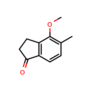 Chemical structure of 4-methoxy-5-methyl-2,3-dihydro-1h-inden-1-one , CAS 1033811-69-6, AChemBlock W170970