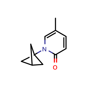Chemical structure of 1-(bicyclo[1.1.1]pentan-1-yl)-5-methylpyridin-2(1H)-one , AChemBlock W170982