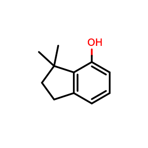 Chemical structure of 3,3-dimethylindan-4-ol , CAS 82615-36-9, AChemBlock W171008