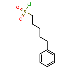 Chemical structure of 5-Phenylpentane-1-sulfonyl Chloride , CAS 147188-32-7, AChemBlock W171022