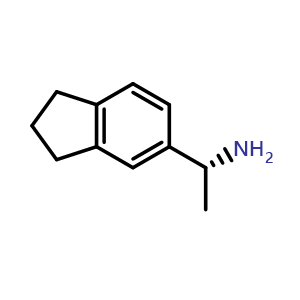 Chemical structure of (1R)-1-(2,3-dihydro-1h-inden-5-yl)ethanamine , CAS 1212180-17-0, AChemBlock W171025