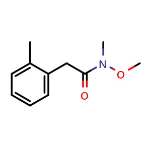 Chemical structure of N-Methoxy-N,2-dimethyl-benzeneacetamide , CAS 918417-27-3, AChemBlock W171040