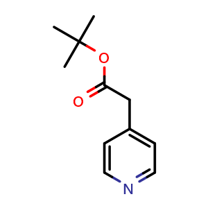 Chemical structure of tert-Butyl 2-(pyridin-4-yl)acetate , CAS 79757-20-3, AChemBlock W171041