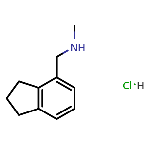 Chemical structure of (2,3-dihydro-1h-inden-4-ylmethyl)(methyl)amine hydrochloride , CAS 2703752-45-6, AChemBlock W171051