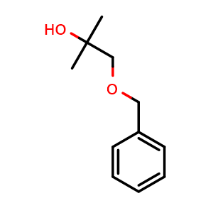 Chemical structure of 1-(benzyloxy)-2-methylpropan-2-ol , CAS 91968-72-8, AChemBlock W171066