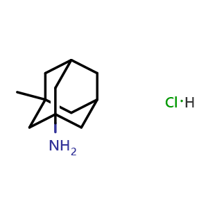 Chemical structure of 1-Amino-3-methyladamantane Hydrochloride , CAS 33103-93-4, AChemBlock W171101
