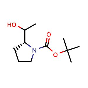 Chemical structure of (R)-1-Boc-2-(1-hydroxyethyl)-pyrrolidine , CAS 848482-37-1, AChemBlock W171110