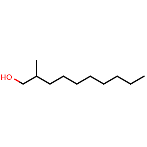Chemical structure of 2-Methyl-1-decanol , CAS 18675-24-6, AChemBlock W171139