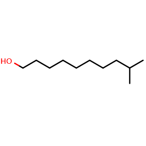Chemical structure of 9-methyldecan-1-ol , CAS 55505-28-7, AChemBlock W171141