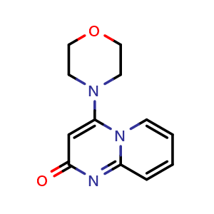 Chemical structure of 4-morpholino-2H-pyrido[1,2-a]pyrimidin-2-one , CAS 84292-31-9, AChemBlock W171179