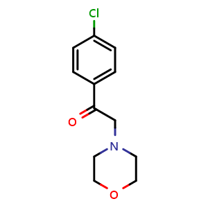 Chemical structure of 1-(4-Chlorophenyl)-2-morpholinoethanone , CAS 20099-95-0, AChemBlock W171186
