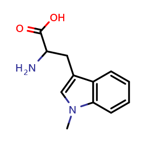 Chemical structure of 1-Methyl-DL-tryptophan , CAS 26988-72-7, AChemBlock W171191