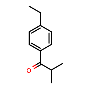 Chemical structure of 1-(4-ethylphenyl)-2-methylpropan-1-one , CAS 68857-86-3, AChemBlock W171216