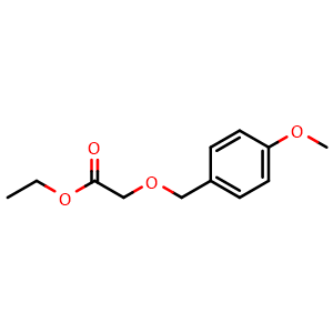 Chemical structure of 2-(4-Methoxybenzyloxy)acetic acid ethyl ester , CAS 57938-80-4, AChemBlock W171220