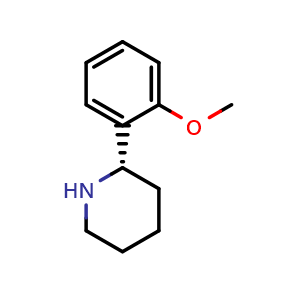 Chemical structure of 2-((2S)(2-piperidyl))-1-methoxybenzene , CAS 1213032-37-1, AChemBlock W171230