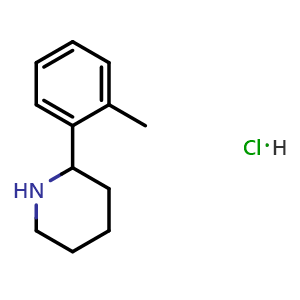 Chemical structure of 2-(2-methylphenyl)piperidine hydrochloride , CAS 14174-92-6, AChemBlock W171235