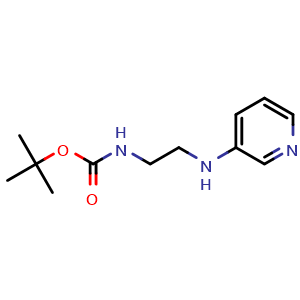 Chemical structure of N2-Boc-N1-(pyridin-3-yl)ethylenediamine , CAS 1694232-96-6, AChemBlock W171251