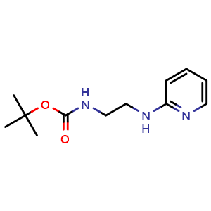 Chemical structure of N2-Boc-N1-(pyridin-2-yl)ethylenediamine , CAS 187339-13-5, AChemBlock W171252
