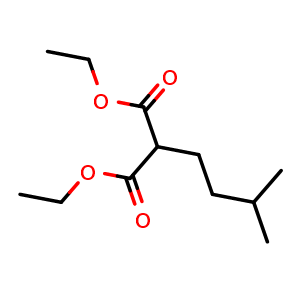 Chemical structure of Diethyl isoamylmalonate , CAS 5398-08-3, AChemBlock W171300
