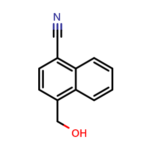 Chemical structure of 4-(hydroxymethyl)-1-naphthonitrile , CAS 79996-90-0, AChemBlock W171318