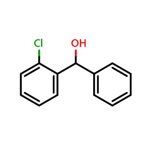 Chemical structure of (2-Chlorophenyl)(phenyl)methanol , CAS 6954-45-6, AChemBlock W171323