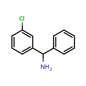 Chemical structure of (3-chlorophenyl)(phenyl)methanamine , CAS 55095-14-2, AChemBlock W171329
