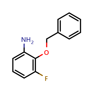 Chemical structure of 2-(benzyloxy)-3-fluoroaniline , CAS 1184302-52-0, AChemBlock W171331
