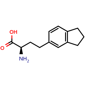 Chemical structure of (R)-2-Amino-4-(indan-5-yl)butanoic acid , CAS 2349993-05-9, AChemBlock W171369
