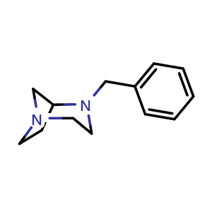 Chemical structure of 4-benzyl-1,4-diazabicyclo[3.2.1]octane , CAS 675589-81-8, AChemBlock W171384
