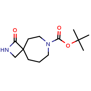 Chemical structure of tert-butyl 3-oxo-2,8-diazaspiro[3.6]decane-8-carboxylate , CAS 2891598-83-5, AChemBlock W171406