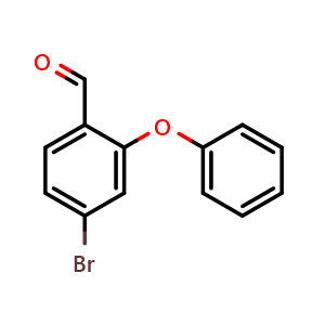 Chemical structure of 4-Bromo-2-phenoxy-benzaldehyde , CAS 643094-10-4, AChemBlock W171450