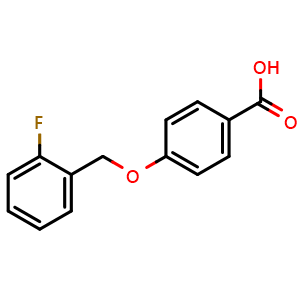 Chemical structure of 4-(2-Fluorobenzyloxy)benzoic acid , CAS 405-24-3, AChemBlock W171455