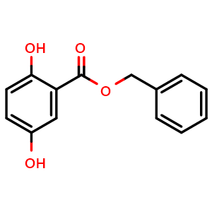 Chemical structure of Benzyl 2,5-dihydroxybenzoate , CAS 21782-87-6, AChemBlock W171460